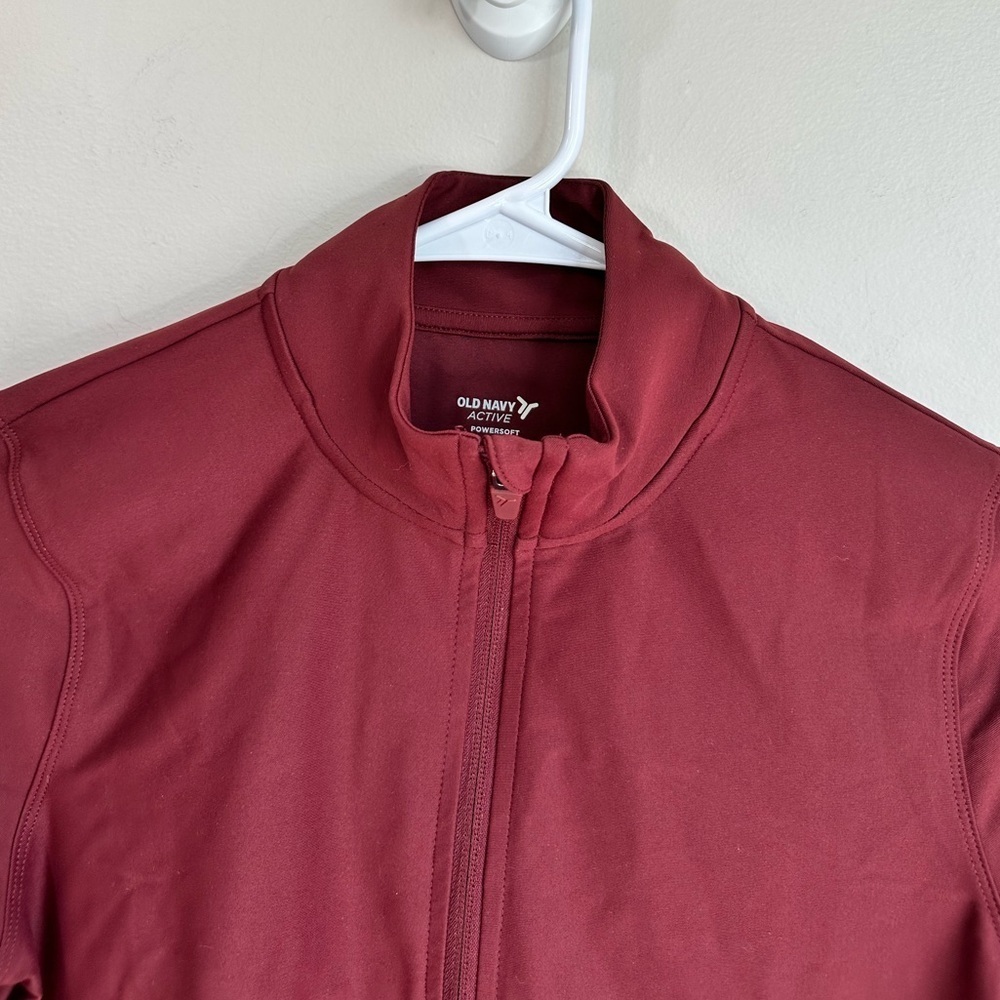 NWT Old Navy PowerSoft Crop Full Zip Jacket in Royal Velvet Size Small - Picture 4 of 16